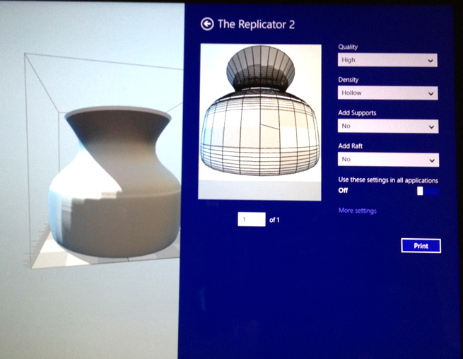 3D Printing comes to Native Windows 8.1